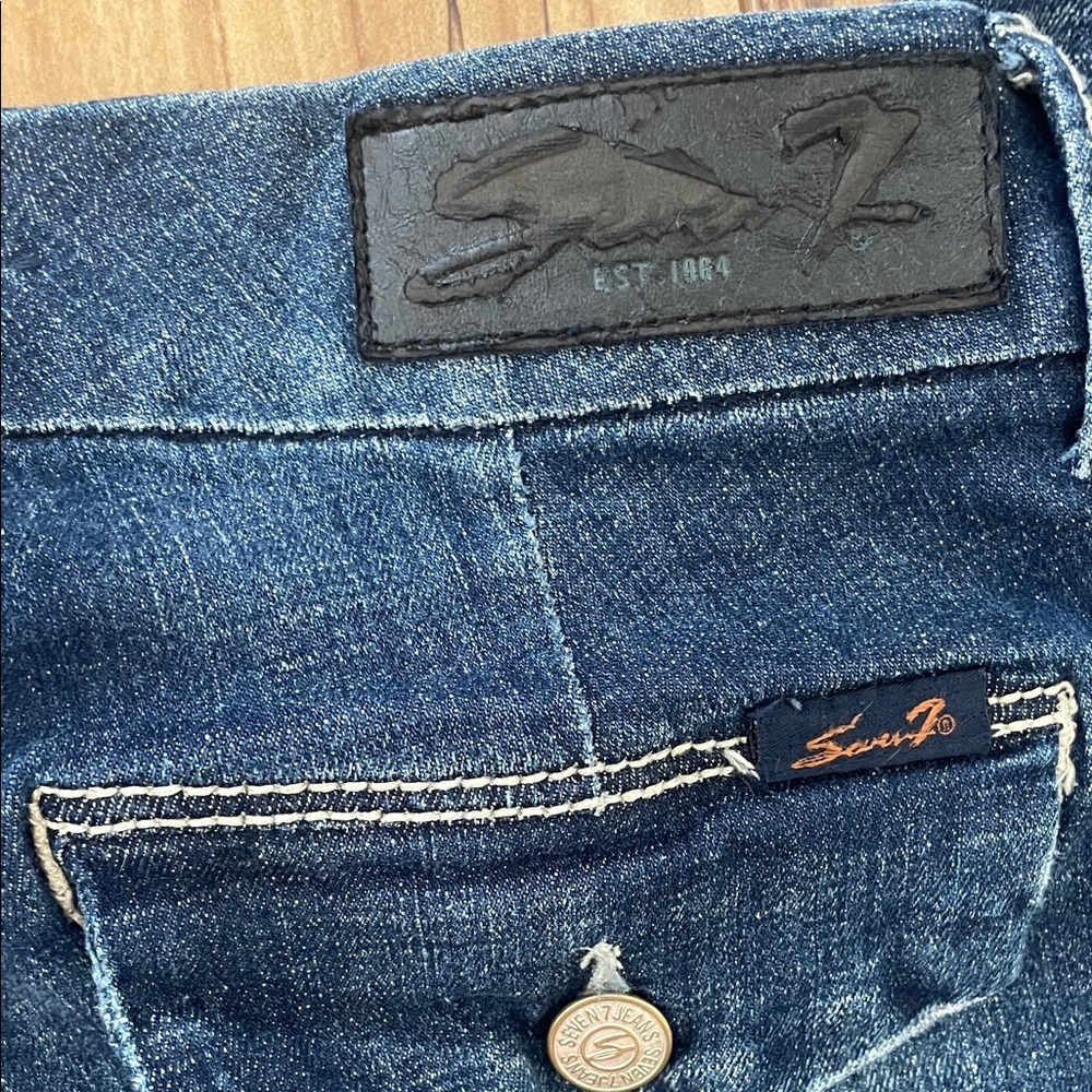 Seven7 Dark Blue Denim Jeans - Picture 2 of 10